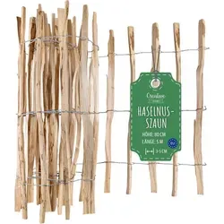 Creative Home Zaun Staketenzaun Haselnusszaun 500 cm x 80 cm