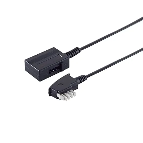 S-Conn TAE N-Stecker auf TAE N-Kupplung 3,00m Schwarz