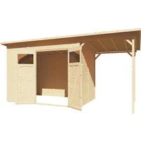 Produktbild Bertilo Gerätehaus Pent Modern 3 Plus Natur 470 cm x 202 cm FSC®