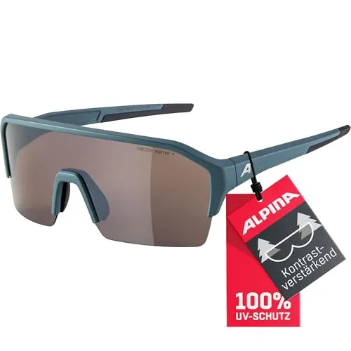 ALPINA RAM HR Q-LITE Sportbrille - Sportbrille mit 100% UV-Schutz und Fogstop-Beschichtung für beschlagfreie Sicht, ideal für Sportler, die Kontrast und Komfort schätzen.