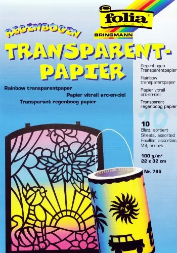 KnorrPrandell 8265852 Mappe Regenbogen-Transpartentpapier, 20.5 x 33 cm