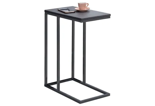 IDIMEX Beistelltisch DEBORA – Eleganter Wohnzimmertisch - Ablagetisch in grau mit rechteckiger Tischplatte aus foliertem MDF, ideal für stilvolle Wohnräume. Maße: 46 x 26 x 61 cm, zerlegt geliefert.