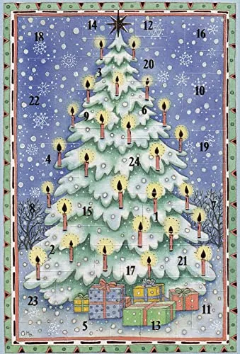 Adventskalenderkarten mit nostalgischen Weihnachtsmotiven 5