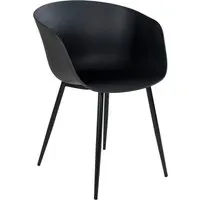 ebuy24 Rolino Gartenstuhl 2er Set schwarz - Hochwertiges 2er Set Gartenstühle in elegantem Schwarz, ideal für stilvolle Außenbereiche. Langlebig und funktional, perfekt für entspannte Stunden im Garten oder auf der Terrasse.