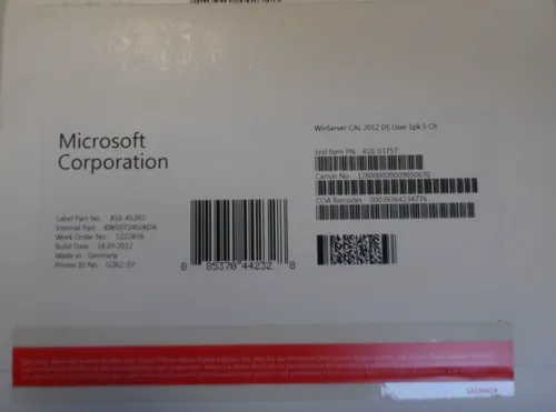 Microsoft Windows Server 2012 DE 5 User CAL von Microsoft