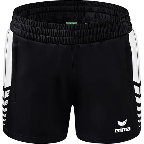 Erima Trainingshose Six Wings Worker Shorts Damen 44 - Trainingsbekleidung aus 100% Polyester, ideal für Handball, bietet optimalen Komfort und Bewegungsfreiheit während des Spiels.