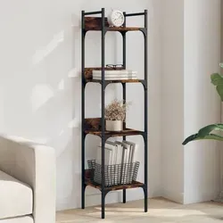 vidaXL Bücherregal 4 Böden Räuchereiche von vidaXL