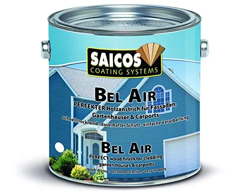 Saicos Colour GmbH 301 7230 Bel Air Holzspezialanstrich, schwedenrot, 0,75 Liter - Lacke für Holzoberflächen, äußerst UV- und witterungsbeständig dank modifizierter Öl-Technologie, ideal für langlebigen Schutz und ansprechende Optik.