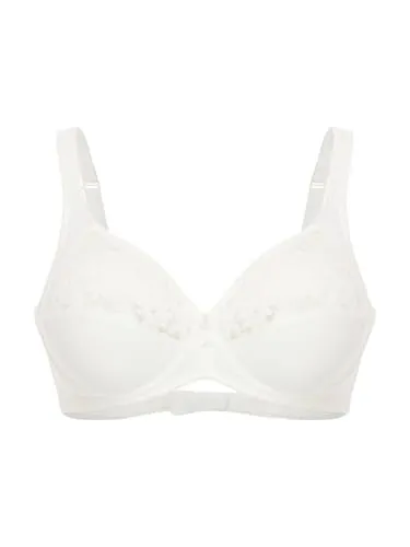 Felina Bügel-BH 555 Swiss Broderie naturell 90B - Funktionsunterwäsche mit akzentuierter Formung, breitem Komfort-Mittelträger und perfekter Passform durch dreiteiliges Cup für höchsten Tragekomfort.