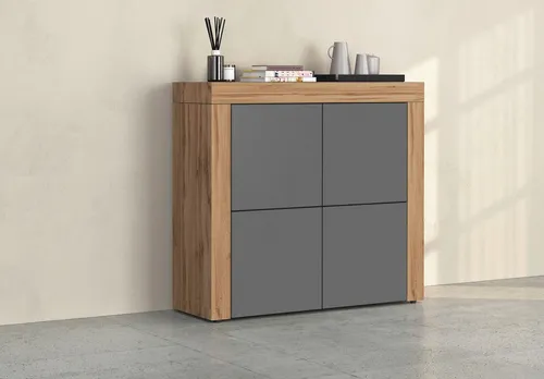 OTTO home Highboard CHRONOS 140 cm – Modernes Sideboard mit Push-to-Open