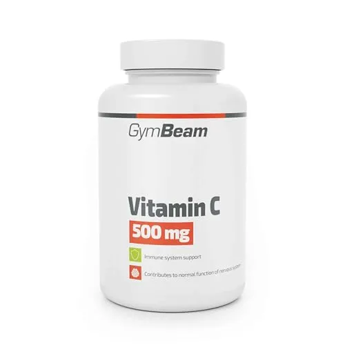 GymBeam Vitamin C (500 mg) - Ascorbinsäure-Kapseln für Immunsystem, Energieproduktion, Kollagen, Blutgefäße & Zellschutz, unterstützt Stoffwechsel, Knochen & Knorpel, 120 caps