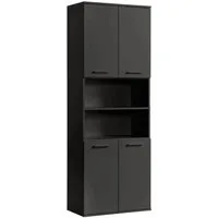Produktbild mokebo Hochschrank Der Kapitän – Hochwertiger Badschrank in Schwarz-Anthrazit