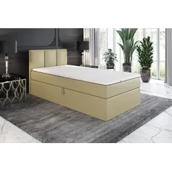 Boxspringbett NASI 90x200 (Links) mit Bettkästen und Bonell-Matratze