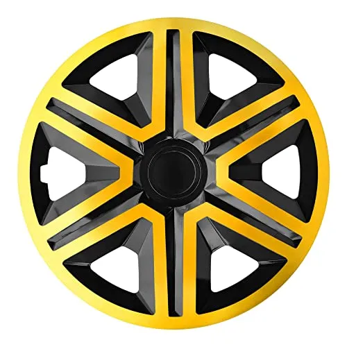 NRM Radzierblende Action schwarz/Gold 14 Zoll 4er Set - Stylisches 4er Set Radzierblenden für 14 Zoll Räder, robust und langlebig, ideal für eine individuelle Fahrzeugoptik.