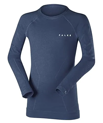 Falke Kinder Langarmshirt Wool-tech capitain (6751) 170-176 - Skiunterwäsche Oberteile für Kinder, hochisolierendes Merinowollshirt mit geruchshemmenden Eigenschaften und optimaler Feuchtigkeitsregulierung für warme und trockene Abenteuer.