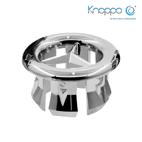 KNOPPO® Waschbecken Überlaufblende / Überlaufabdeckung - Star (chrom) silber