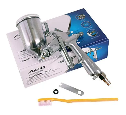 Original Auarita Mini Lackierpistole Spritzpistole Sprühpistole 0,5 mm mit 125ml Metallbecher
