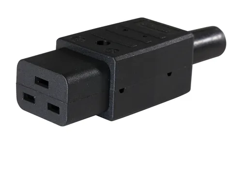 Kaltgeräte-Steckverbinder Netzkabel Typ C19 Gesamtpolzahl: 3 10A 230V IP20