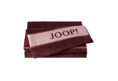 JOOP Wohndecke Stripes 150x200 cm in rot von JOOP!