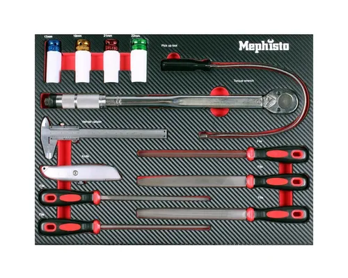 Mephisto-Tools Werkzeugset mit Soft Inlay - Hochwertiges Werkzeugset aus Chrom-Vanadium-Stahl, ideal für Heimwerker. Inklusive praktischen Soft Inlay und vielseitigen Werkzeugen für optimale Ergebnisse.