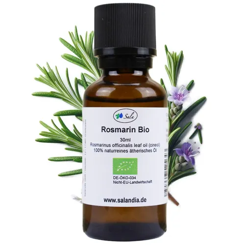 Sala Rosmarinöl Cineol ätherisches Öl naturrein BIO - zum Verzehr - 30 ml
