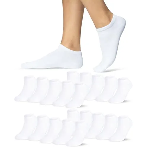 Sneaker Socken Herren 47-50 Weiß 10 Paar Kurze Socken Atmungsaktive Baumwolle