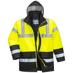 Portwest S466 Winter Verkehrsjacke, gelb-schwarz, Gr. L - Wasserdichte Warnschutzjacke bis -40°C, atmungsaktiv und strapazierfähig. Ideal für Baustellen und Outdoor-Arbeiten, mit reflektierenden Elementen und 4 praktischen Taschen.