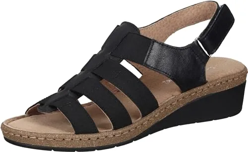 Comfortabel Damen 710172-01 Keilsandale, Schwarz, 40 EU