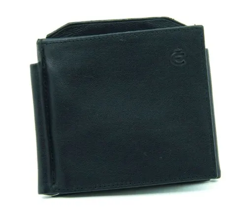 Esquire Geldklammer Logo Klammerbörse Schwarz 256710 - Geldklammern mit doppeltem Quick-Münzfach und 2 Clips für Geldscheine, ideal für stilvolle Organisation und schnellen Zugriff.