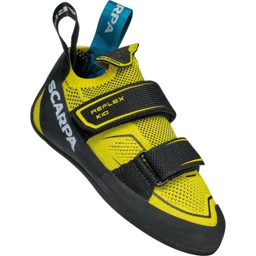 Scarpa Reflex Kid Kinder Kletterschuhe - Gelb - Größe 31 - Kletterschuhe für Kinder mit optimaler Passform und hervorragendem Grip, ideal für kleine Kletterabenteuer und das Erlernen von Kletterfähigkeiten.