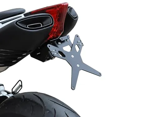 ZIEGER X-Line Kennzeichenhalter für Aprilia SMV 750 Dorsoduro - Motorrad-Kennzeichenhalter, modellspezifisch mit praktischer Adapterplatte und Zubehör für eine einfache Montage, ideal für den Heckumbau.