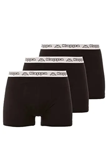 Kappa 3er Pack Vario 3 Men Boxer Shorts, Herren Unterwäsche Boxershorts 708386, Farbe:Black, Bekleidungsgröße:M