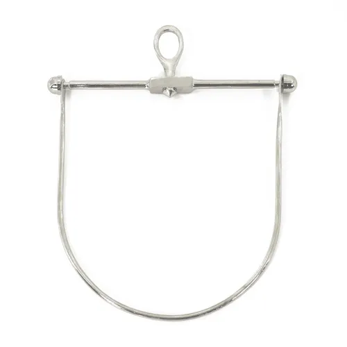 Taschenbügel 17,5 cm breit versilbert für Mittelalter Reenactment - Eleganter versilberter Taschenbügel, ideal für authentische Mittelalter-Darstellungen. Perfekt für Sammler und Reenactment-Enthusiasten.
