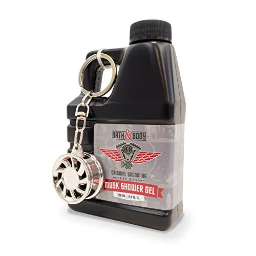 Duschgel für Männer im Deko-Kanister 200ml Bath & Body Services Auto Geschenk (Bath & Body Motor)