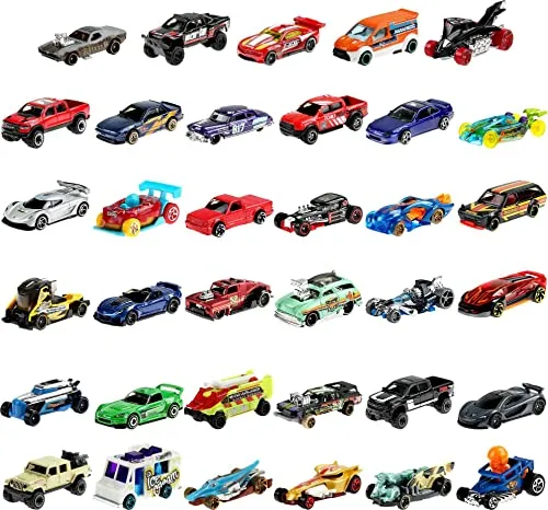 Hot Wheels GWN98-36er Geschenkset Sortiment, 36 Fahrzeuge im Maßstab 1:64, Geschenk für Sammler und Kinder ab 3 Jahren