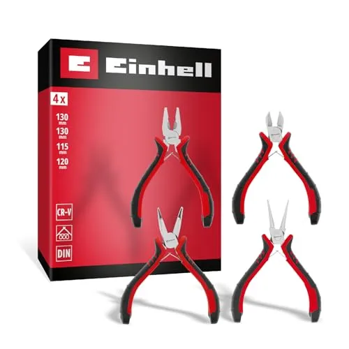 Original Einhell Feinmechaniker-Zangen-Set 4-tlg. – Präzise Zangen für filigrane Arbeiten