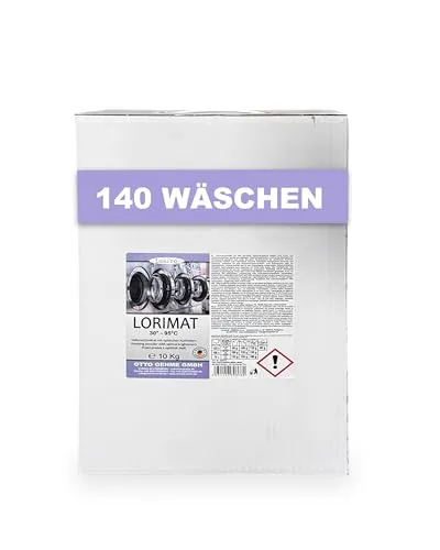 Lorito Lorimat 240 Vollwaschmittel Pulver 10kg Karton - Gründliche Wäschepflege für strahlende Farben und frischen Duft, Geeignet für Weiß- und Buntwäsche, Bis zu 135 Waschladungen
