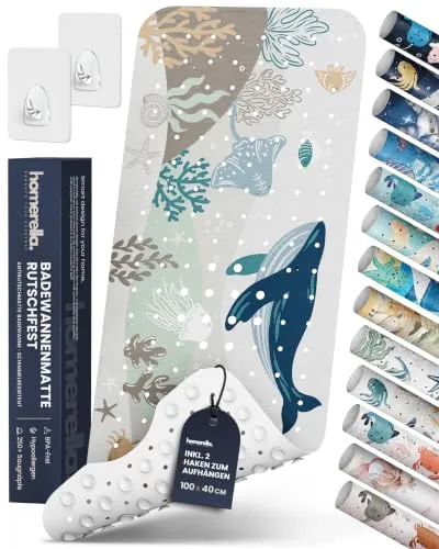 Homerella® Rutschfeste Badewannenmatte 100x40cm von Homerella