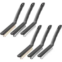 STAHLWERK Drahtbürsten Set 220 mm 9 Zoll 6 Teiliger Bürstensatz