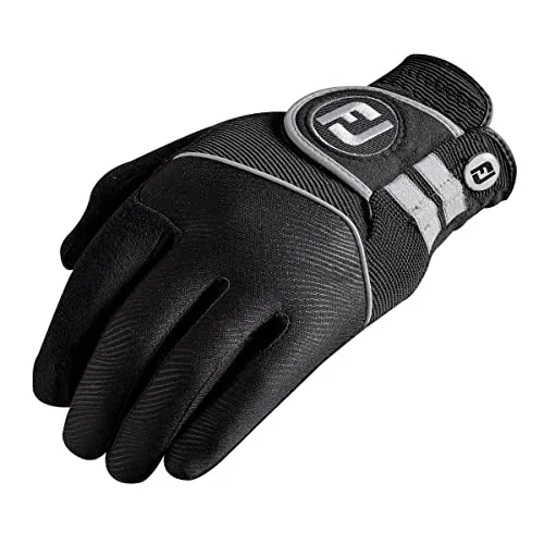 FootJoy RainGrip Herren-Golfhandschuhe, Schwarz, Größe S