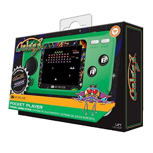 dreamGEAR Pocketplayer Galaga 3 games - Konsolen - Tragbarer LCD-Spieler mit drei Klassikern: Galaga, Galaxian und Xevious für nostalgischen Spielspaß überall.
