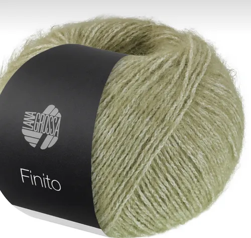  NEU! FINITO Lana Grossa 50g Fb. 25 oliv  Baumwolle Sommer-Flausch kg/130€