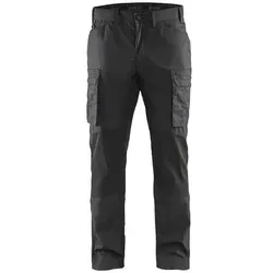 Blaklader 14591845 Service Hose - Dunkelgrau/Schwarz, Größe C48 - Arbeitshose aus leichtem, schnelltrocknendem Material mit Stretcheinsätzen für optimalen Bewegungsfreiraum. Ideal für drinnen und draußen, mit praktischen Taschen für Werkzeug und Handy.