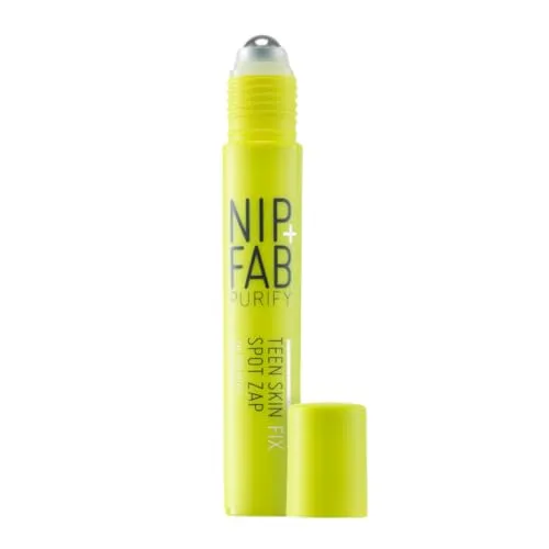 Nip + Fab Teen Skin Fix Spot Zap | Anti Akne Gesichtsgel mit Salicylsäure | Zaubernuss | Wasabi-Extrakt | Beseitigung von Unreinheiten | Akne-Prävention | Porenreinigung | 15 ml