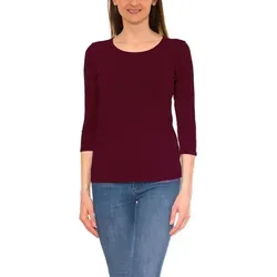 Alkato Longshirt Alkato Damen Shirt 3/4 Arm mit Rundhals rot XL
