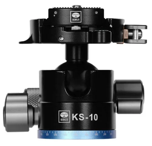 SIRUI KS-10 Kugelkopf Low Profile - Stativkopf für Kamera und Camcorder, mit 360° Schwenkfunktion und maximaler Belastbarkeit von 15 kg für stabile Aufnahmen.