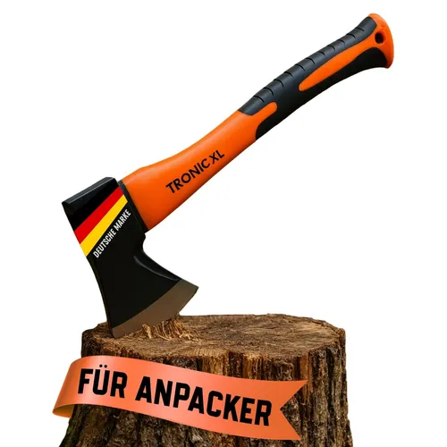 Kleine Axt Spaltaxt klein Beil Karbon Stahl 600g Fiberglas Stiel Holz Brennholz