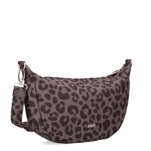 Zwei MADEMOISELLE.M M70 Moon-Bag (leo-brown) mit abnehmbarem Schultergurt