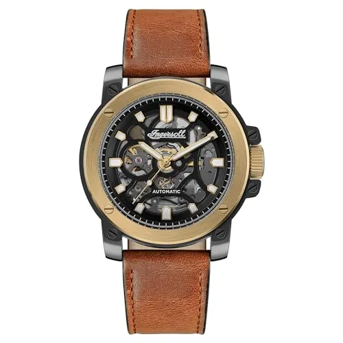 Ingersoll I14402 The Freestyle Automatik Herrenuhr - Sportliche Herrenuhr mit automatischem Antrieb, schwarzem Zifferblatt und edlem Edelstahl-Gehäuse. Wasserdicht und ideal für den aktiven Lebensstil.