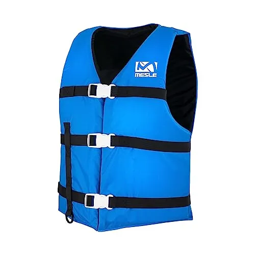 MESLE Schwimmweste Erwachsene Promo, Universal 50N Schwimmhilfe für Herren & Damen, Auftriebsweste für Sup, Kanu, Wakeboard, Wasserski, Prallschutzweste, Paddelweste für Boot